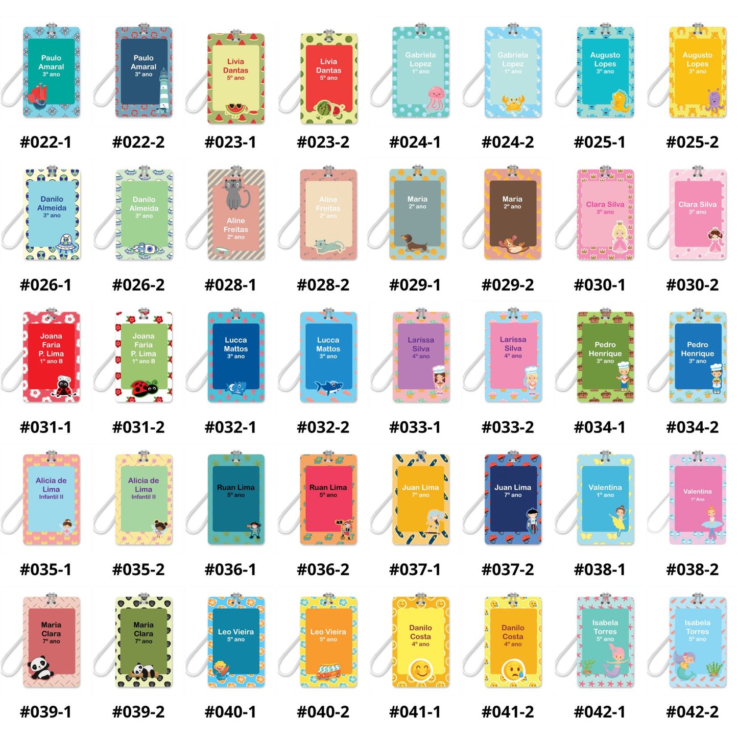 Tags para Mochila Escolar Personalizadas Identificacao 4un 148