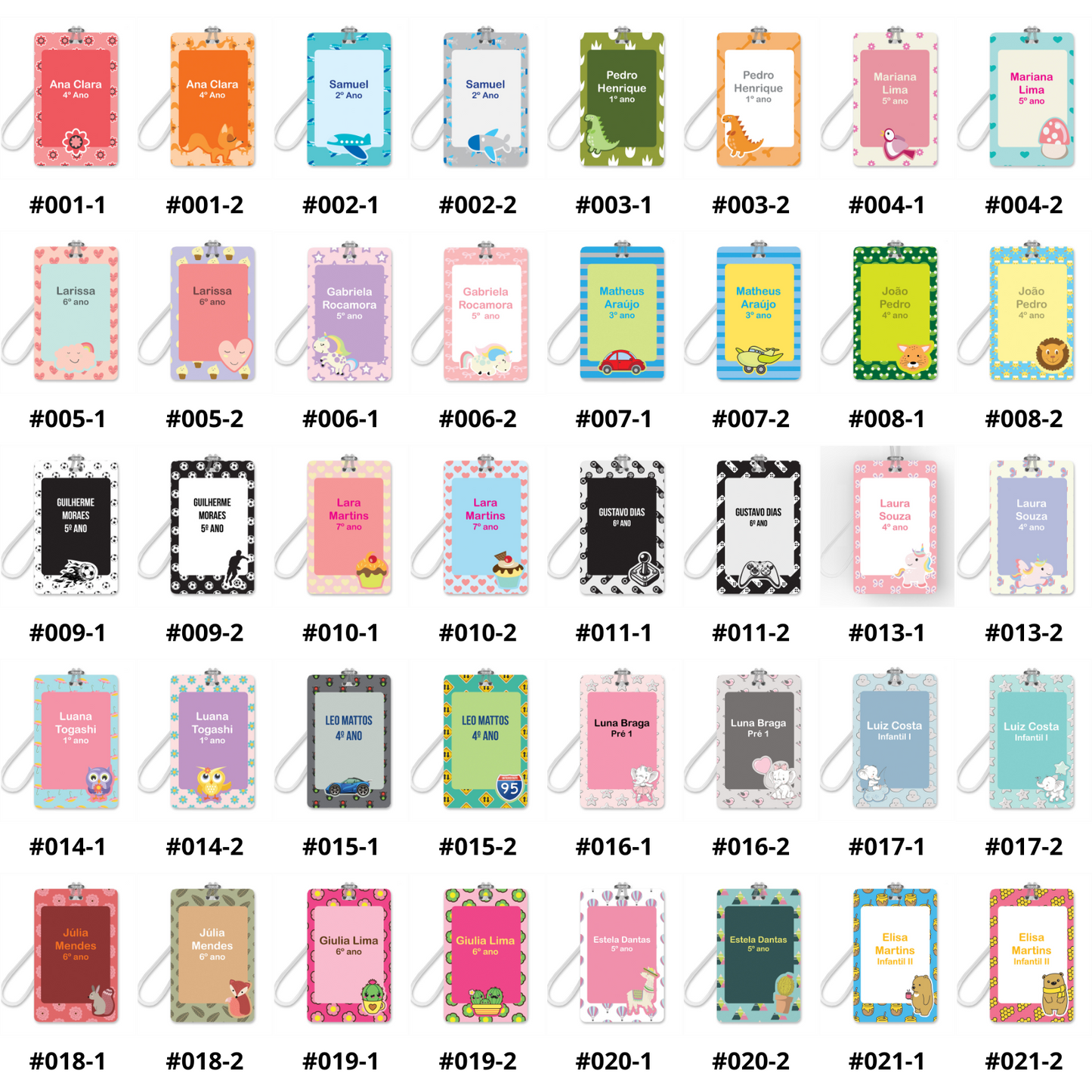 Tags para Mochila Escolar Personalizadas Identificacao 4un 147