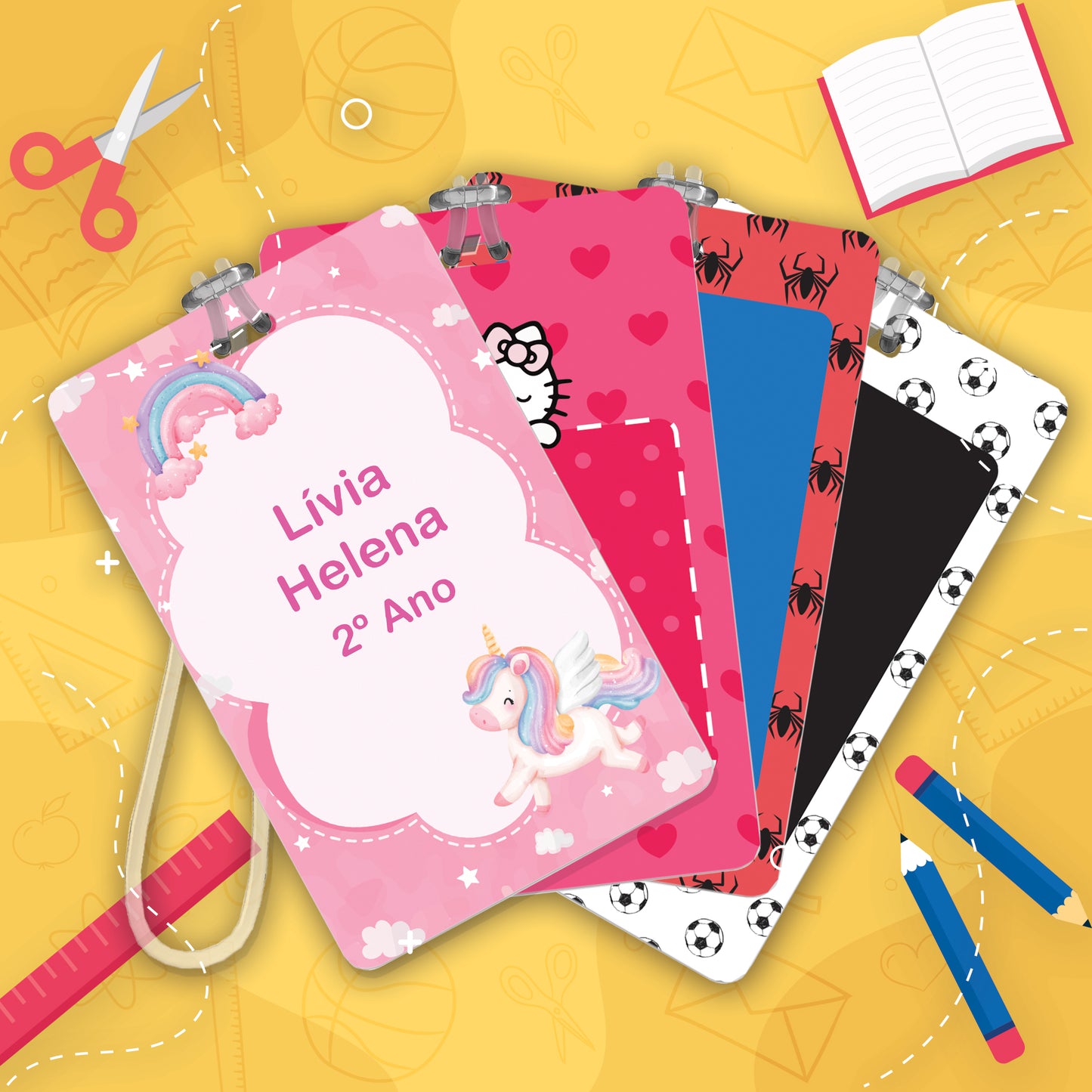 Tags para Mochila Escolar Personalizadas Identificacao 4un 146
