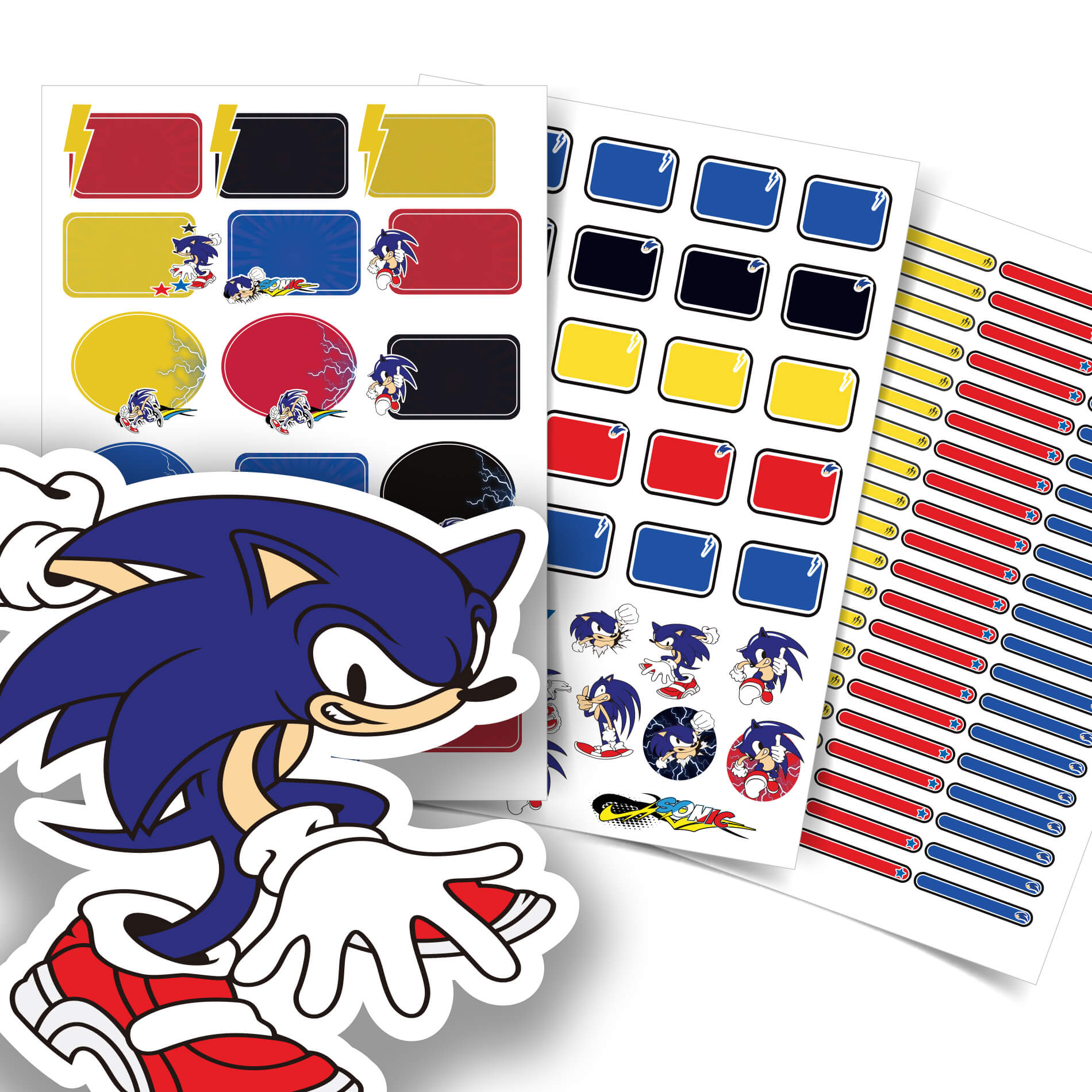 Etiquetas Escolares Sonic Personalizadas Kit Jumbo 178