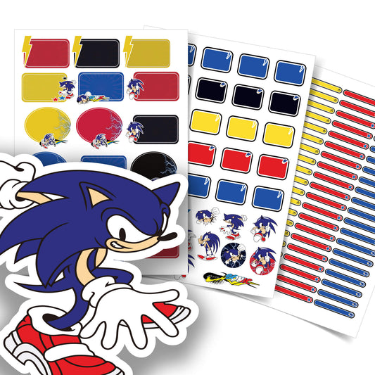 Etiquetas Escolares Sonic Personalizadas Kit Jumbo 178