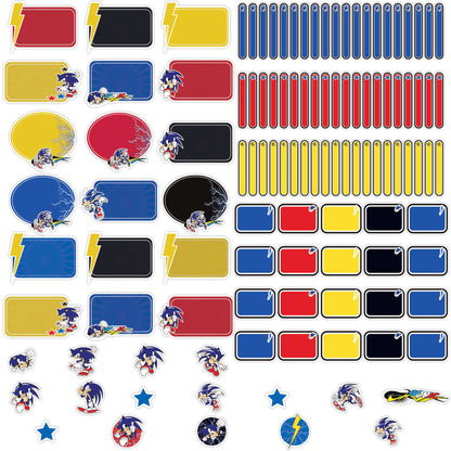 Etiquetas Escolares Sonic Personalizadas Kit Jumbo 180