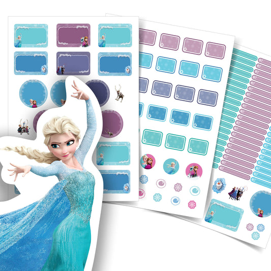 Etiquetas Escolares Frozen Personalizadas Kit Jumbo 199