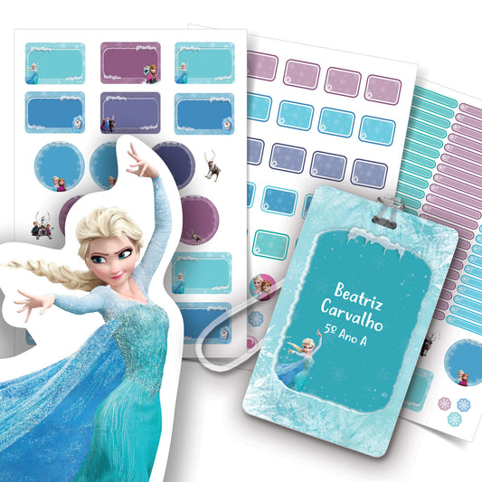 Etiquetas Escolares Frozen Personalizadas e Tag Mochila 202