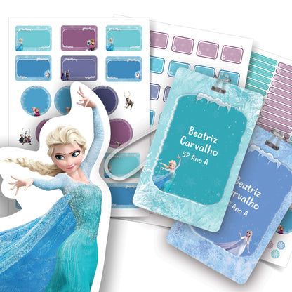 Etiquetas Escolares Frozen Personalizadas 2 Tags Mochila 206