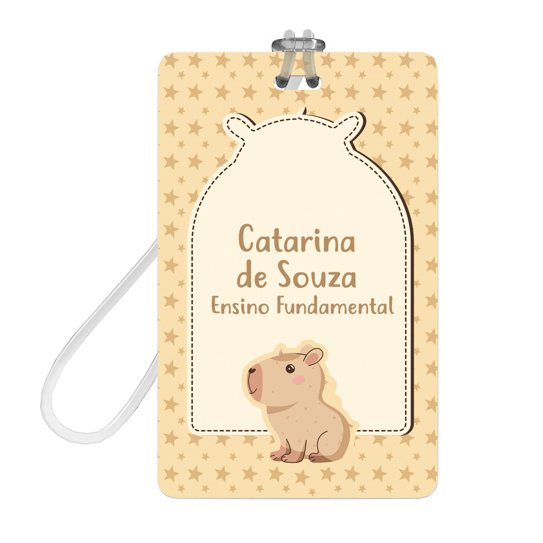 Etiquetas Escolares Capivara Personalizadas Tag Mochila 224