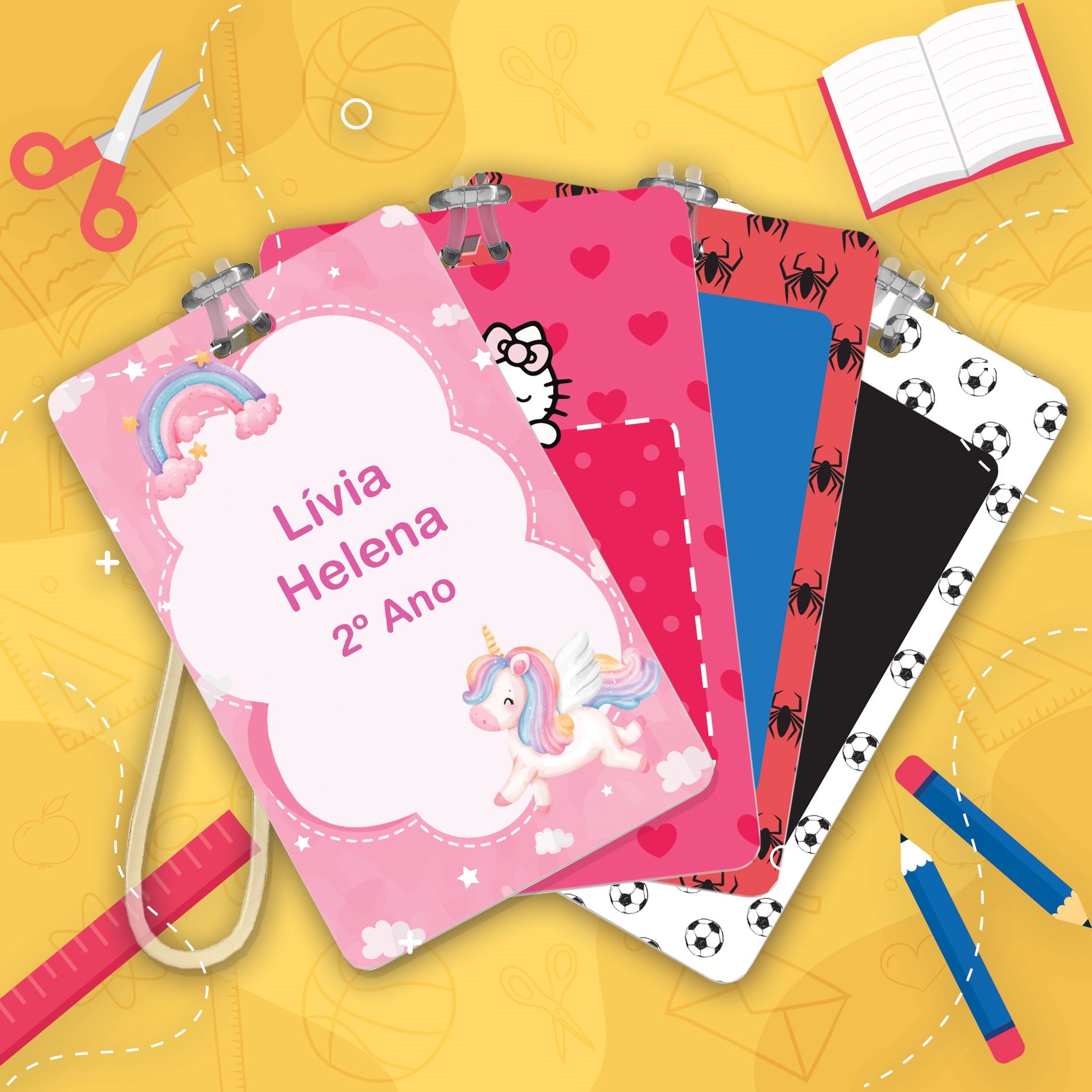 Tags para Mochila Escolar Personalizadas Identificacao 4un 146