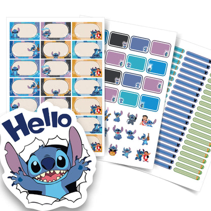 Etiquetas Escolares Personalizadas Lilo Stitch Kit Jumbo 133