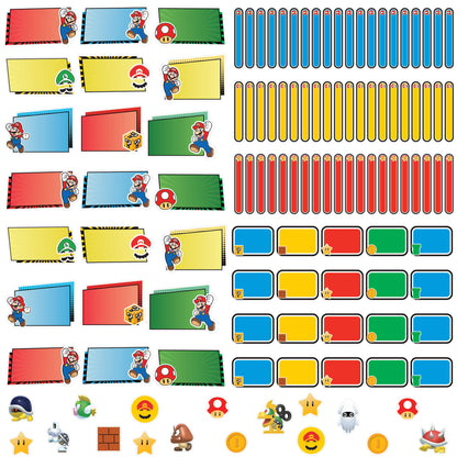 Etiquetas Escolares Mario Bros Personalizadas Kit Jumbo 165